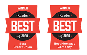 Winner Best Credit Union and Best Mortgage Company of 2020